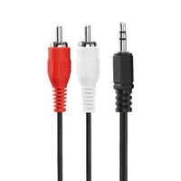 Câble Audio Stéréo 2x RCA Mâle vers 2x RCA Mâle 10m Noir - 2