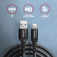 Axagon BUCM-AM20AB - Câble USB A vers USB C 2m - 2
