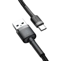 Câble Baseus Cafule USB-A vers USB-C 3A Nylon Tressé 1m Noir/Gris - 4