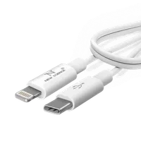 Câble USB-C vers Lightning Avizar Power Delivery 20W - 1m Blanc - 1