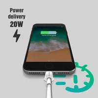 Câble USB-C vers Lightning Avizar Power Delivery 20W - 1m Blanc - 2