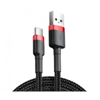 Câble USB Baseus Cafule Type-A vers Type-C 1m - Noir/Rouge - 1