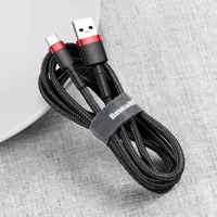Câble USB Baseus Cafule Type-A vers Type-C 1m - Noir/Rouge - 4