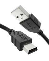 Câble USB 2.0 D2 Diffusion A vers Mini-B Mâle - 1.5m Noir - 2