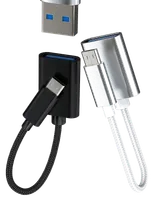 Câble Adaptateur OTG USB Femelle vers Micro USB Mâle 15 cm Noir - 2