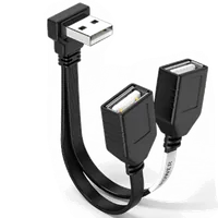 Câble Adaptateur OTG USB Femelle vers Micro USB Mâle 15 cm Noir - 4