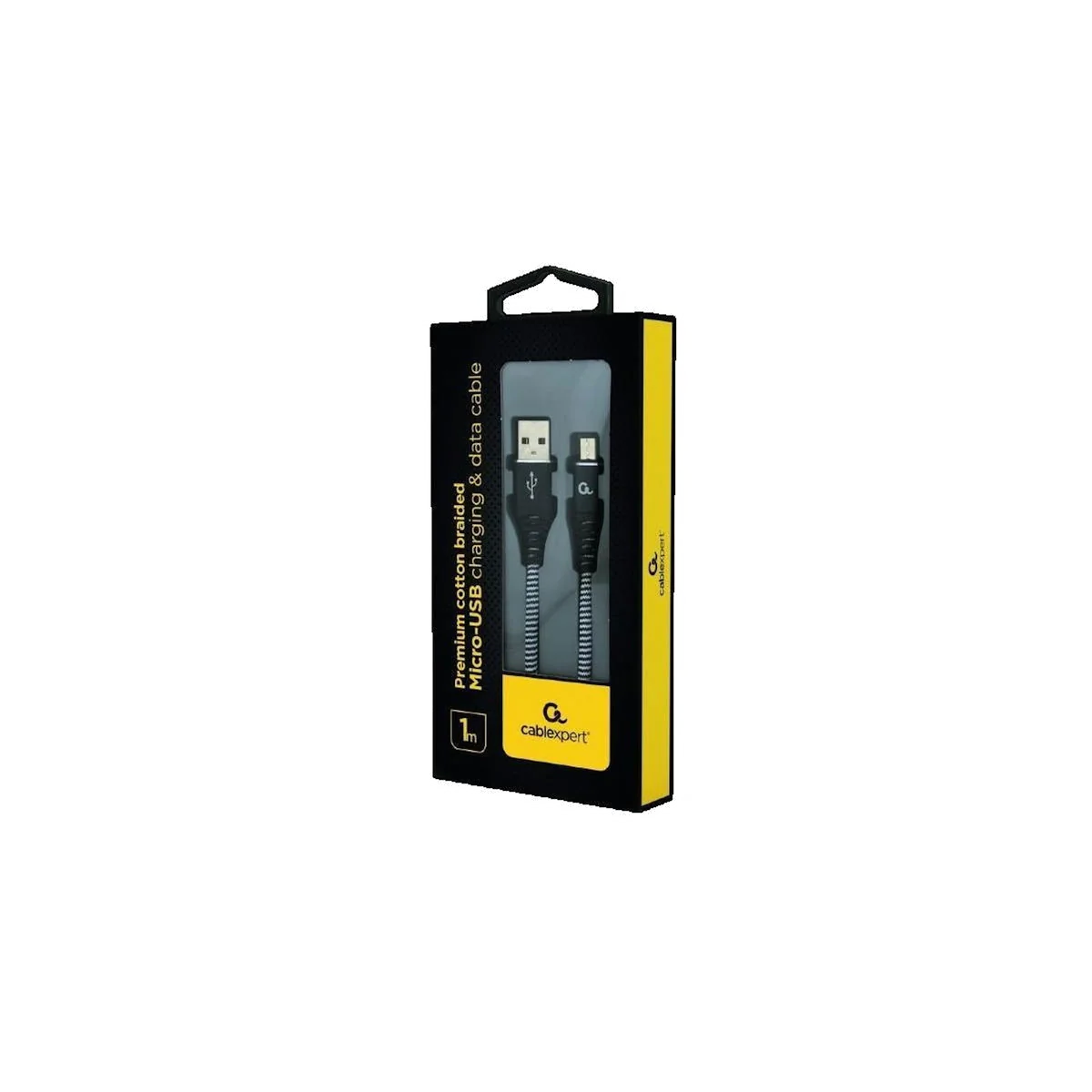 Câble USB 2.0 Gembird 1m Micro-USB B vers USB A Noir/Blanc