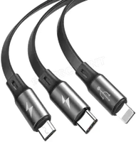 Câble USB Rétractable Type-C 3.1 - 1m Noir - 2