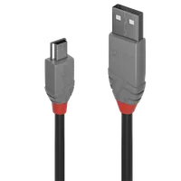 Lindy Câble USB 2.0 type A vers Mini-B, Anthra Line, 2m - 1