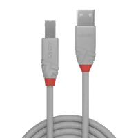Lindy Câble USB 2.0 type A vers B, Anthra Line, Gris, 3m - 2