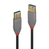 Lindy Rallonge USB 3.2 type A, 5Gbit/s, Anthra Line, 1m - 1