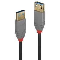 Lindy Rallonge USB 3.2 type A, 5Gbit/s, Anthra Line, 2m - 1