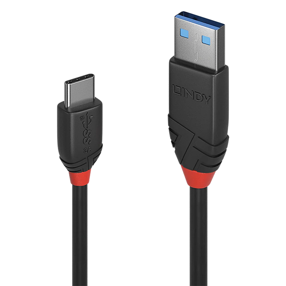 Lindy Câble USB 3.2 Type A vers C de 1m, 10Gbit/s, noir