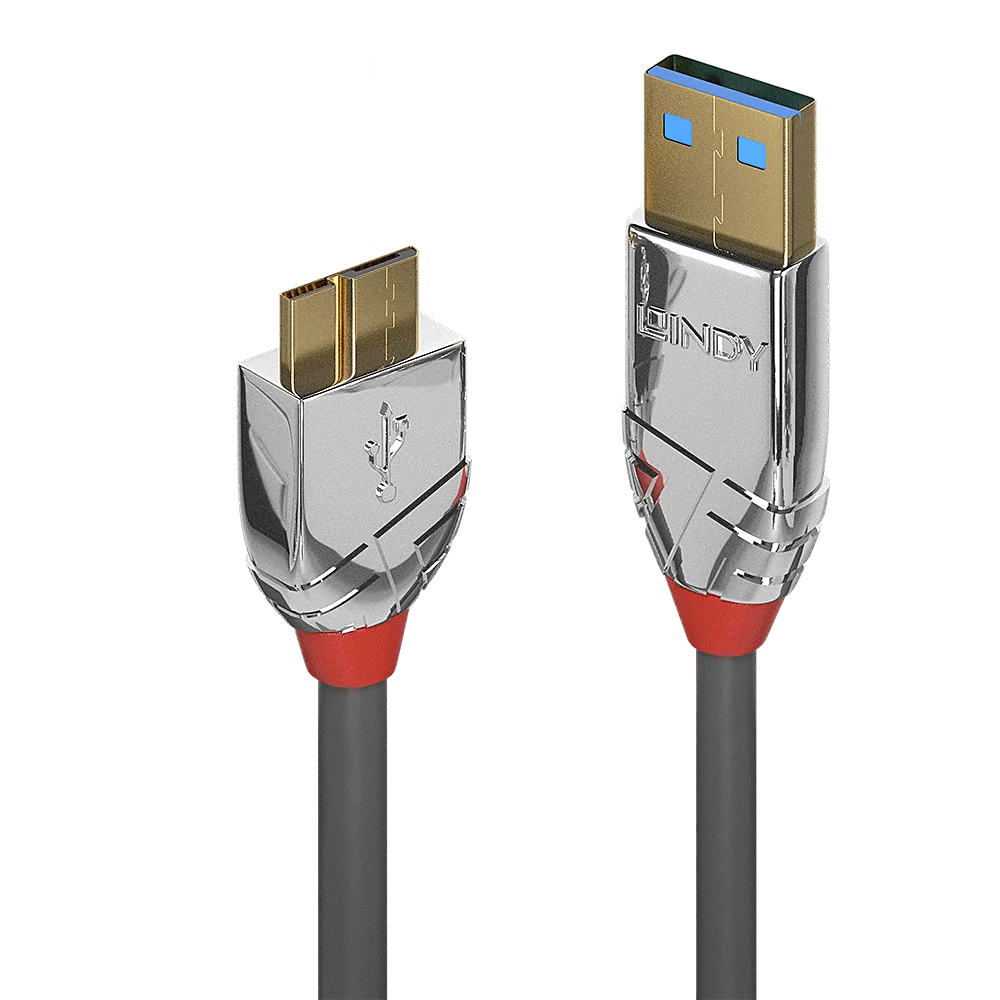 Lindy Câble USB 3.2 Type A vers Micro-B, 5Gbit/s, Cromo Line, 1m