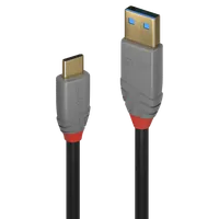 Lindy Câble USB 3.2 Type A vers C de 1m, 10Gbit/s, gamme Anthra - 1