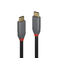 Lindy Câble USB 3.2 type C vers C, 20Gbit/s, 100W, PD, Anthra Line, 1m - 1