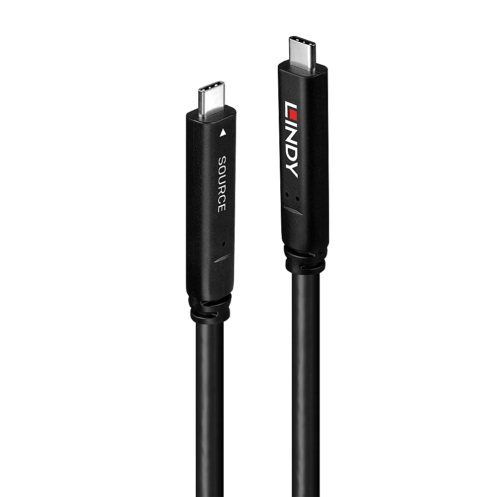 Lindy Câble Hybride Type C USB 3.2 10Gbit/s, 10m (4 Lanes)