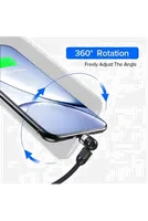 Câble USB Magnétique Type-C Maclean MCE475 - 2m Noir