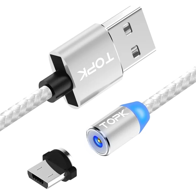 Câble USB 2.0 Type A vers Type C LED Tressé 1m - Bleu