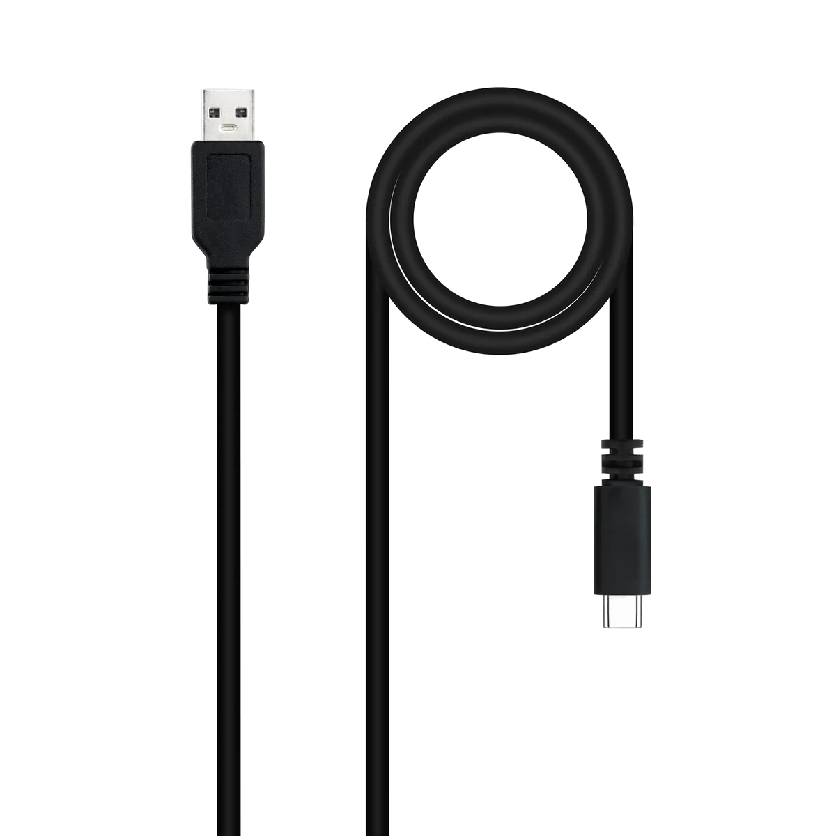 Nanocable USB 2.0, 0.5m câble USB 0,5 m USB C USB A Noir