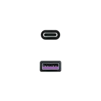 Nanocable USB 2.0, 0.5m câble USB 0,5 m USB C USB A Noir - 3