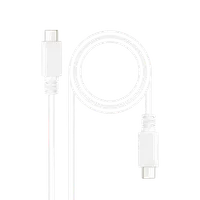 Nanocable 10.01.2301-W - Câble USB 2.0 USB-C vers USB-C 1m Noir