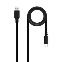 Nanocable USB 2.0, 2m câble USB USB C 2 x USB A Noir