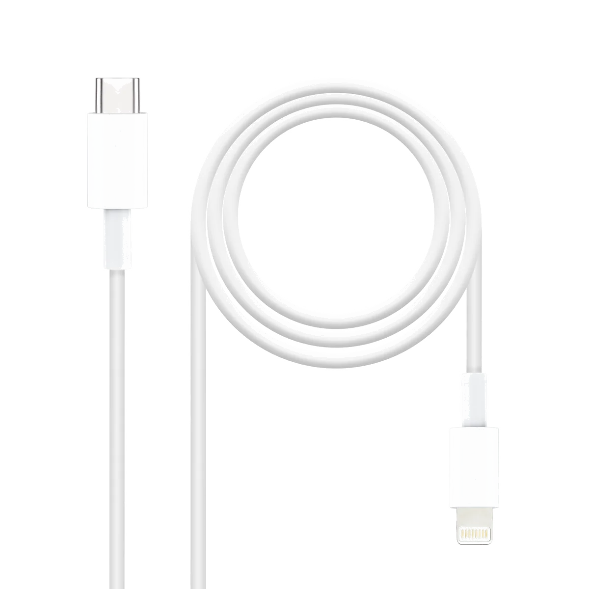 TooQ Câble Lightning vers USB-C 2m Blanc