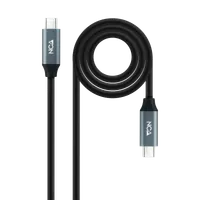 Nanocable 10.01.4302 - Câble USB USB4 Gen 2x2 2m USB C Noir