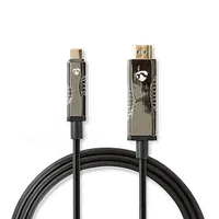 Câble Adaptateur USB-C vers HDMI Actif Optique 20m - Noir