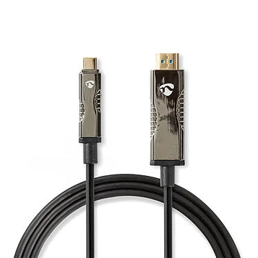 Câble Adaptateur USB-C vers HDMI Actif Optique 20m - Noir