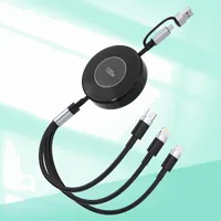 Câble USB Rétractable Micro USB 1m - Mauve - 2