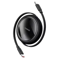 Câble USB 2.0 Rétractable USB-C vers USB-C - Noir 1m