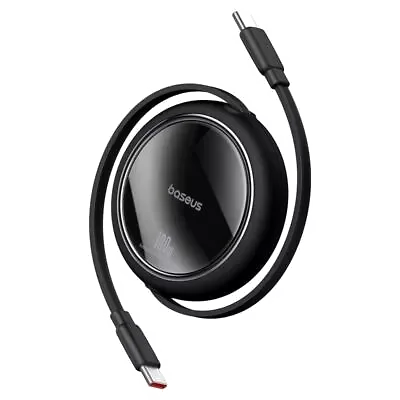 Câble USB 2.0 Rétractable USB-C vers USB-C - Noir 1m