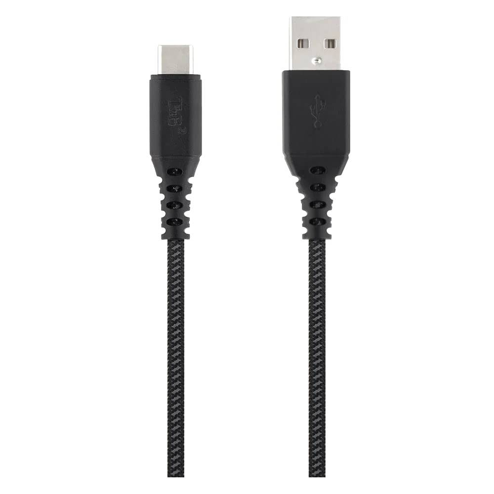 Câble USB-C XTREMWORK 1.5m Noir/Gris - Charge Rapide et Transfert de Données
