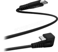 Câble USB-C M/M 2m Coudé 180° Noir - Gaming & Recharge