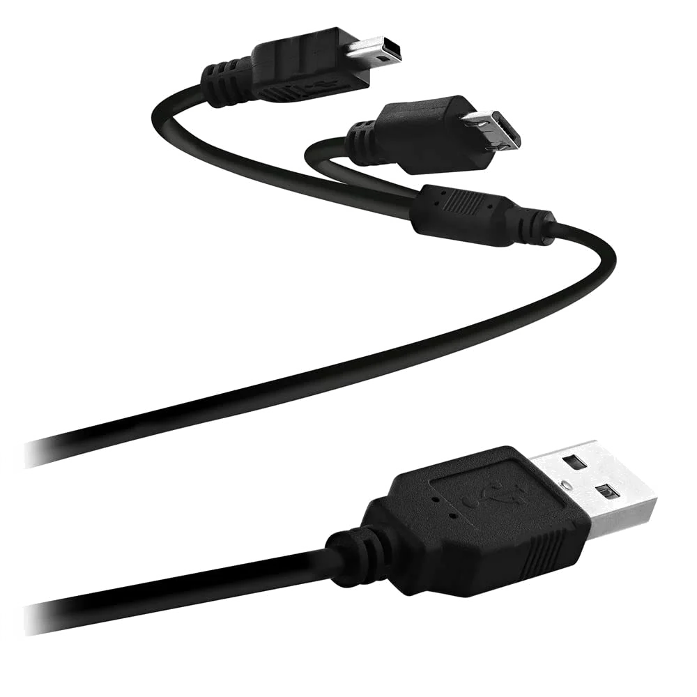 Câble USB 3 en 1 : USB-C, Micro USB & Lightning - 1.5m Noir