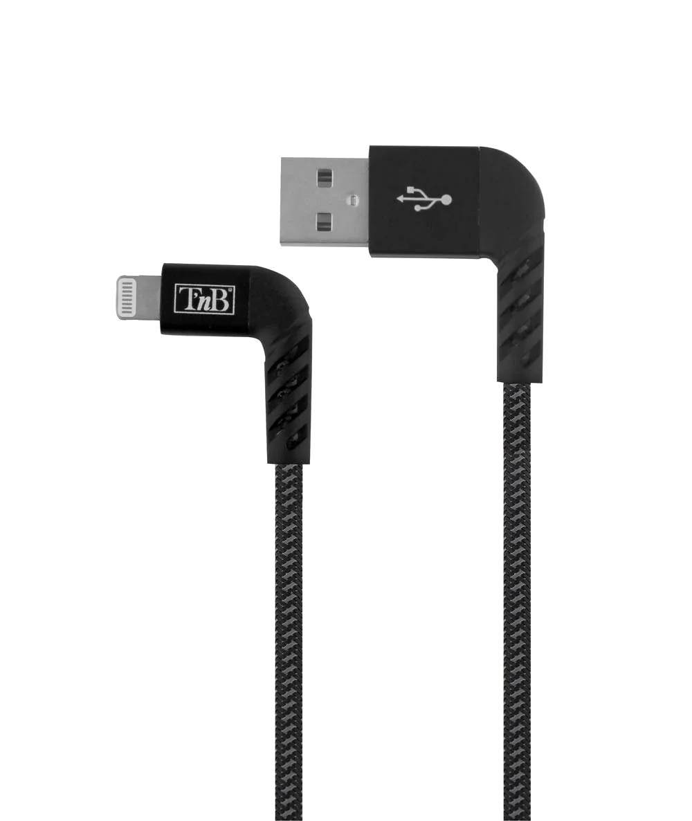 Câble USB-C vers Lightning T'nB XTREMWORK - 1.5m Noir