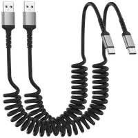 Câble USB-A vers USB-C Tiemme Classic 18W 1m Noir - Charge Rapide et Transfert de Données - 4