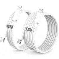 Câble Tiemme Classic USB-A vers Lightning 12W 1m Blanc