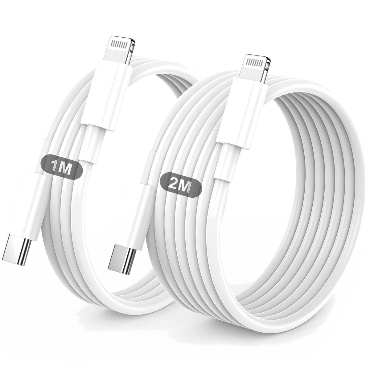 Câble Tiemme Classic USB-A vers Lightning 12W 1m Blanc