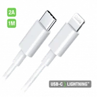 Câble Tiemme Classic USB-A vers Lightning 12W 1m Blanc - 2