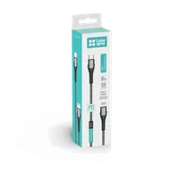 Câble Tiemme Dynamic USB-A vers Lightning 1,2m Noir/Gris - Charge Rapide 12W - 3