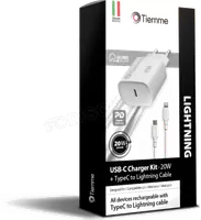 Câble Tiemme Dynamic USB-A vers Lightning 1,2m Noir/Gris - Charge Rapide 12W - 4