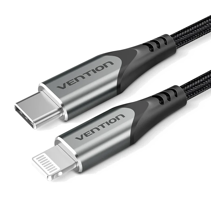 Câble USB 2.0 Vention 3-en-1 : USB-C, Lightning & Micro-B - 1m