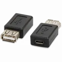 Adaptateur USB 2.0 Type A Femelle vers Micro USB Type B Femelle - Noir - 2