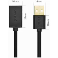 Rallonge USB-C 3.0 Mâle/Femelle UGREEN - 1 mètre - Noir