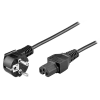 Câble d'alimentation coudé 3m Orange - CEE 7/7 vers IEC C5 - 2