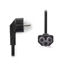 Câble d'Alimentation Tripolaire Schuko vers IEC-320-C5 - 2 mètres - Noir - 2