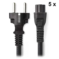 Câble d'Alimentation Tripolaire Schuko vers IEC-320-C5 - 2 mètres - Noir - 3